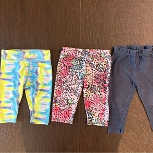 Girls Baby 3 Pack Athletic Leggings 18Mon